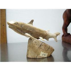 8-3/4" bone shark- imported, not Alaskan ()