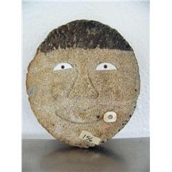 6-1/2" whale bone and ivory mask by W.K. ()