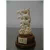 Image 1 : 4-1/4" mastodon ivory carving of 6 whales- imported, not Alaskan ()