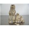 Image 1 : Group of 3 bears carved from bone 4-1/2" tall ()