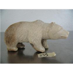 4" carved bone bear- imported, not Alaskan ()