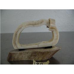 Modern art musk ox mounted on bone by W. K. ()