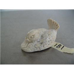 2" bone carved duck- imported, not Alaskan ()