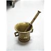 Image 1 : Very old brass mortar and pestle- 5" ()