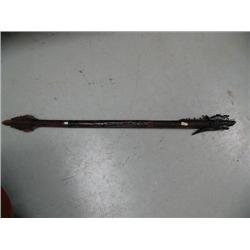 Ornately carved blow gun 34" long with dragon's head ()