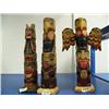 Image 1 : Lot of 3 wooden imported, not Alaskan totems ()