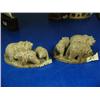 Image 1 : Pair of carved bone bears 4" ()