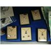 Image 6 : Entire shelf of: 7 pairs of scrimshawed ivory earrings; 12 jade earrings; 5 billiken ivory charms; 3