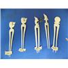 Image 1 : Lot of 5 ivory hair picks ()