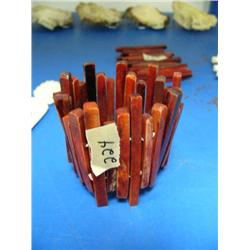 QUANTITY 2: top bidder takes one or as many as they want- ivory red stained bracelets ()