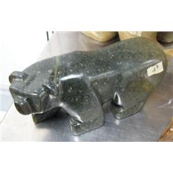8-1/2" soapstone bear by Willie Wilson of Kotzebue, AK ()