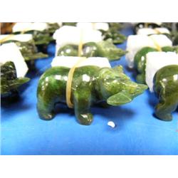 QUANTITY of 40: imported, not Alaskan jade bears with fish in mouth ()