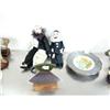 Image 1 : 2 glass dolls; jade ulu; antique plate made in China (112)
