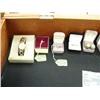 Image 2 : Whole display case full of jewelry, men's watches, antique door knob, cameo, silver, 10 K gold and d