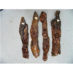 Lot of 4 relief wood carvings (112)