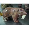 Image 1 : 6" soapstone bear with fish in mouth by Eddie Lee ()