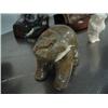 Image 2 : 6" soapstone walking bear by Eddie Lee with fish in mouth ()