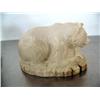 Image 2 : 4-1/2" carved mammoth ivory bear with fish- Russian ()