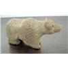 Image 1 : 3-1/4" white walrus ivory polar bear carved by L. O. from Diomede ()
