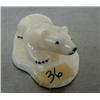 Image 2 : 3-1/4" white walrus ivory polar bear carved by L. O. from Diomede ()