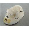 Image 3 : 3-1/4" white walrus ivory polar bear carved by L. O. from Diomede ()
