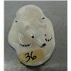 Image 4 : 3-1/4" white walrus ivory polar bear carved by L. O. from Diomede ()