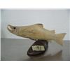 Image 1 : 5-1/4" imported, not Alaskan carved bone salmon ()