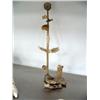 Image 1 : 20" tall totem with fish, walrus, rams, eagles, buffalo, sea otters carved out of bone- imported, no