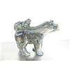 Image 3 : 7-1/2" soapstone carved husky with tail laying up on its back by Eddie Lee ()