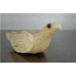 Ivory eagle with baleen eyes- 5" long and 2" high ()