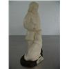 Image 4 : Mammoth ivory carving of Alaskan Native with sled dog on wood base- 5" high- Russian ()
