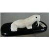 Image 3 : Ivory walrus on baleen base- 4-1/2" long and 1" high ()