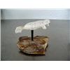 Image 2 : Ivory seal on ivory base on baleen stand- 3" high and long by Charles Edwards ()
