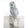 Image 4 : Soapstone owl on soapstone 8" high and 5" width signed by Eddie Lee ()