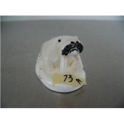 CHOICE on 3 ivory walrus- 3"- by LO from Diomede ca. 1960 ()