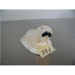 CHOICE on 3 ivory walrus- 3"- by LO from Diomede ca. 1960 ()