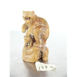 CHOICE on 2 three inch carved bone bear- imported, not Alaskan ()