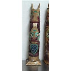 CHOICE on two 17-1/2 totem poles- imported, not Alaskan ()