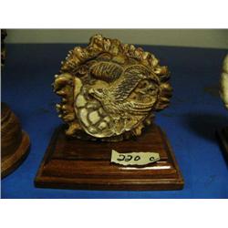 CHOICE on 4 elk antler butt carvings: flying eagle ()