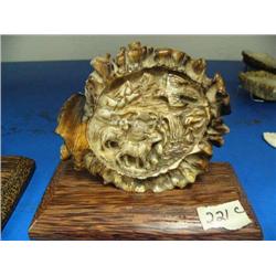 CHOICE on 3 elk antler butt carvings: 2 deer and bird ()