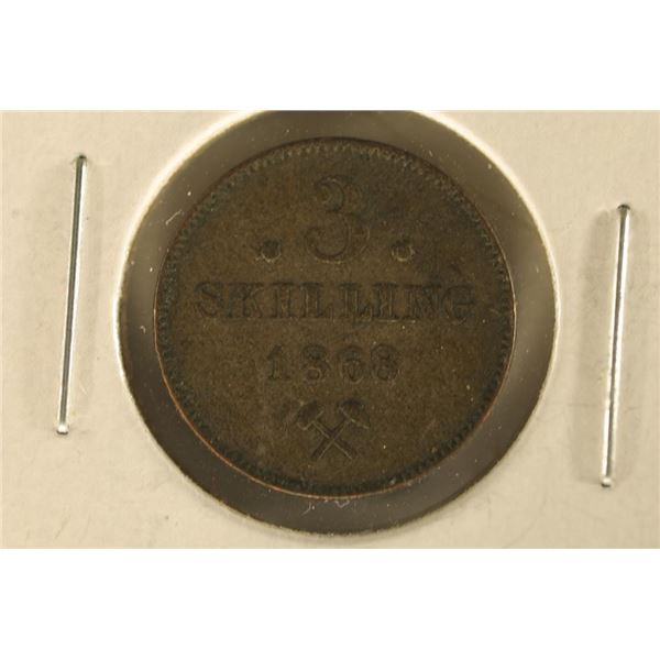 1868 NORWAY 1 SKILLING