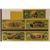 Image 2 : 24 KT GOLD FOIL SET OF 5 REPLICAS OF US BILLS: