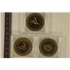 Image 1 : 3-$1 METAL COLORIZED CASINO TOKENS: LUXOR CASINO