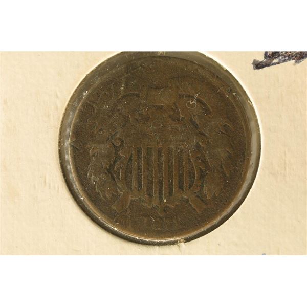 1871 US 2 CENT PEICE