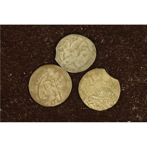 3-SILVER DIME SIZED OTTOMAN EMPIRE PARA COINS