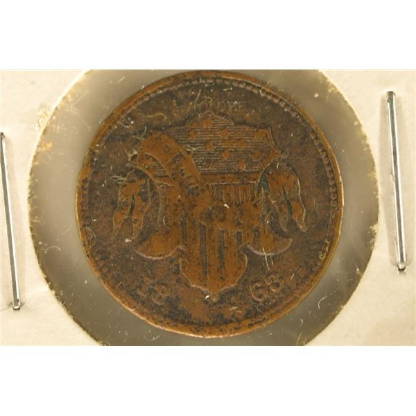 1863 CIVIL WAR TOKEN  STAUDINGER'S  116 BROADWAY