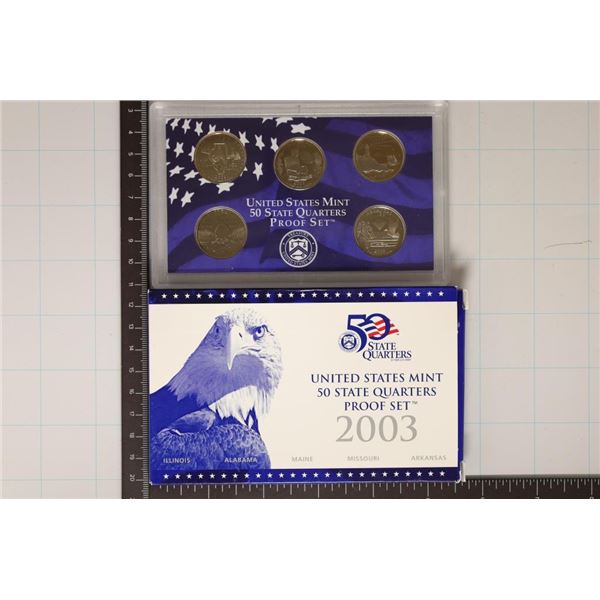 2004 US 50 STATE QUARTERS PROOF SET WITH BOX