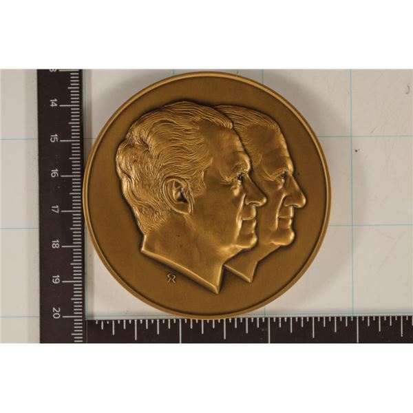 1973 RICHARD NIXON-SPIRO AGNEW 7.18 OZ.  BRASS