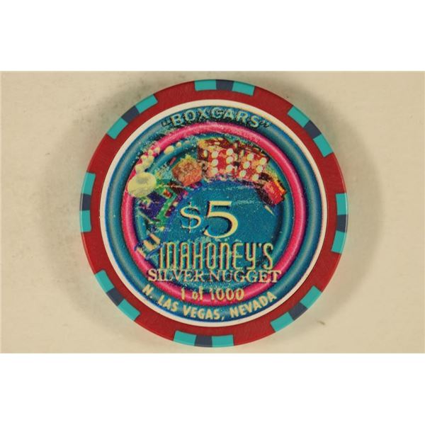 $5 MAHONEY'S CASINO CHIP. LAS VEGAS, NV.  LIMITED