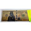 Image 1 : 2009 GOLD GILDED U.S.A $100 DARTH VADAR
